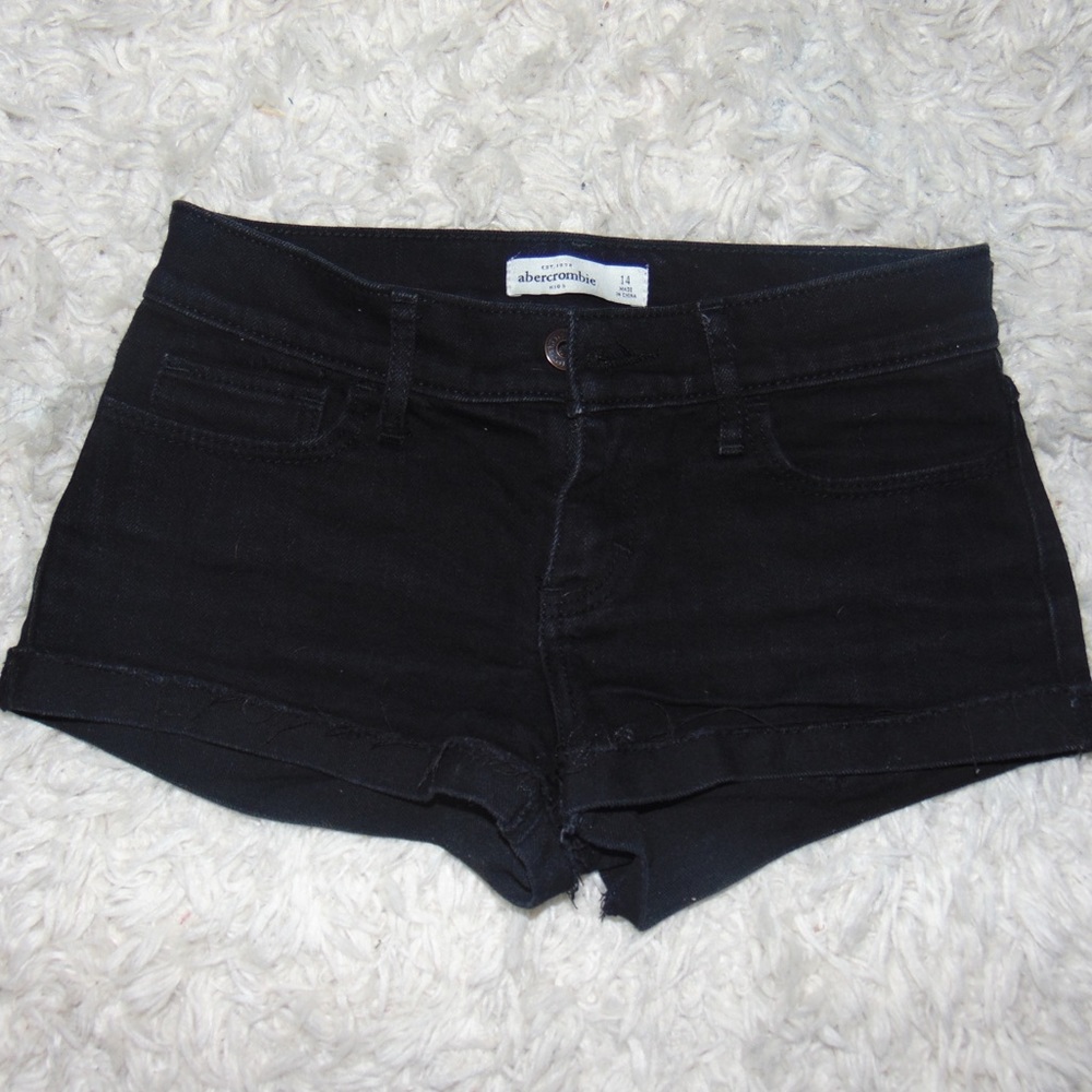 Abercrombie Kids Black Jean Shorts
